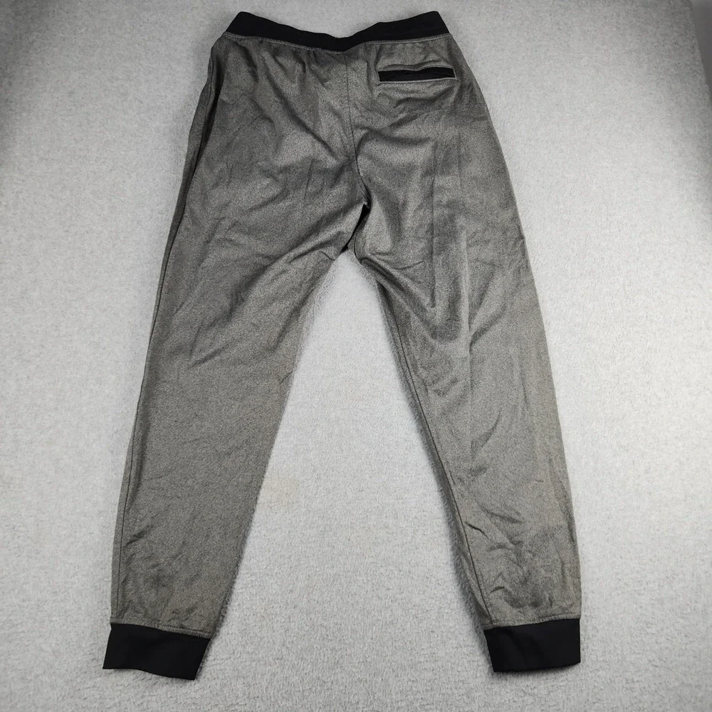Under Armour Joggers Pants Mens L Gray Fleece Lined Loose Fit Tapered Zip Pocket